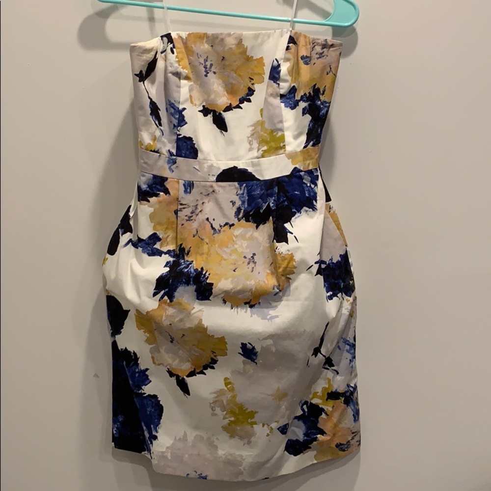 J Crew Floral Strapless Dress